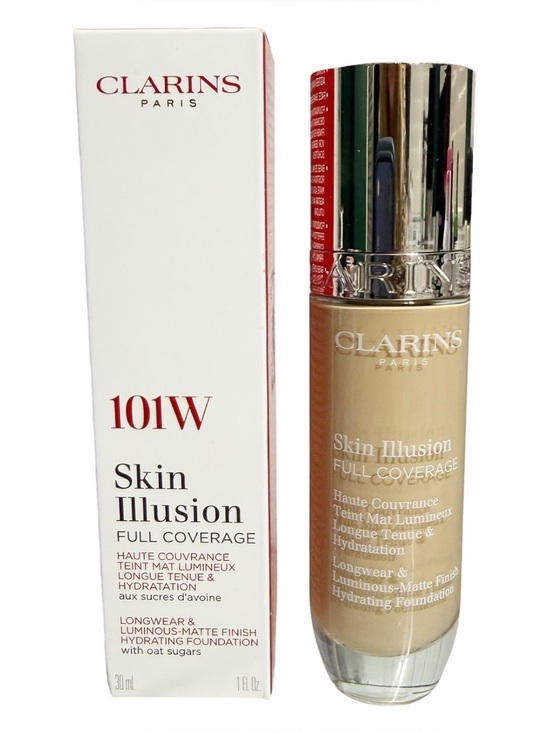 Clarins Other - CLARINS Skin Illusion Full Coverage Foundation Light Beige 101W ~ New in Box